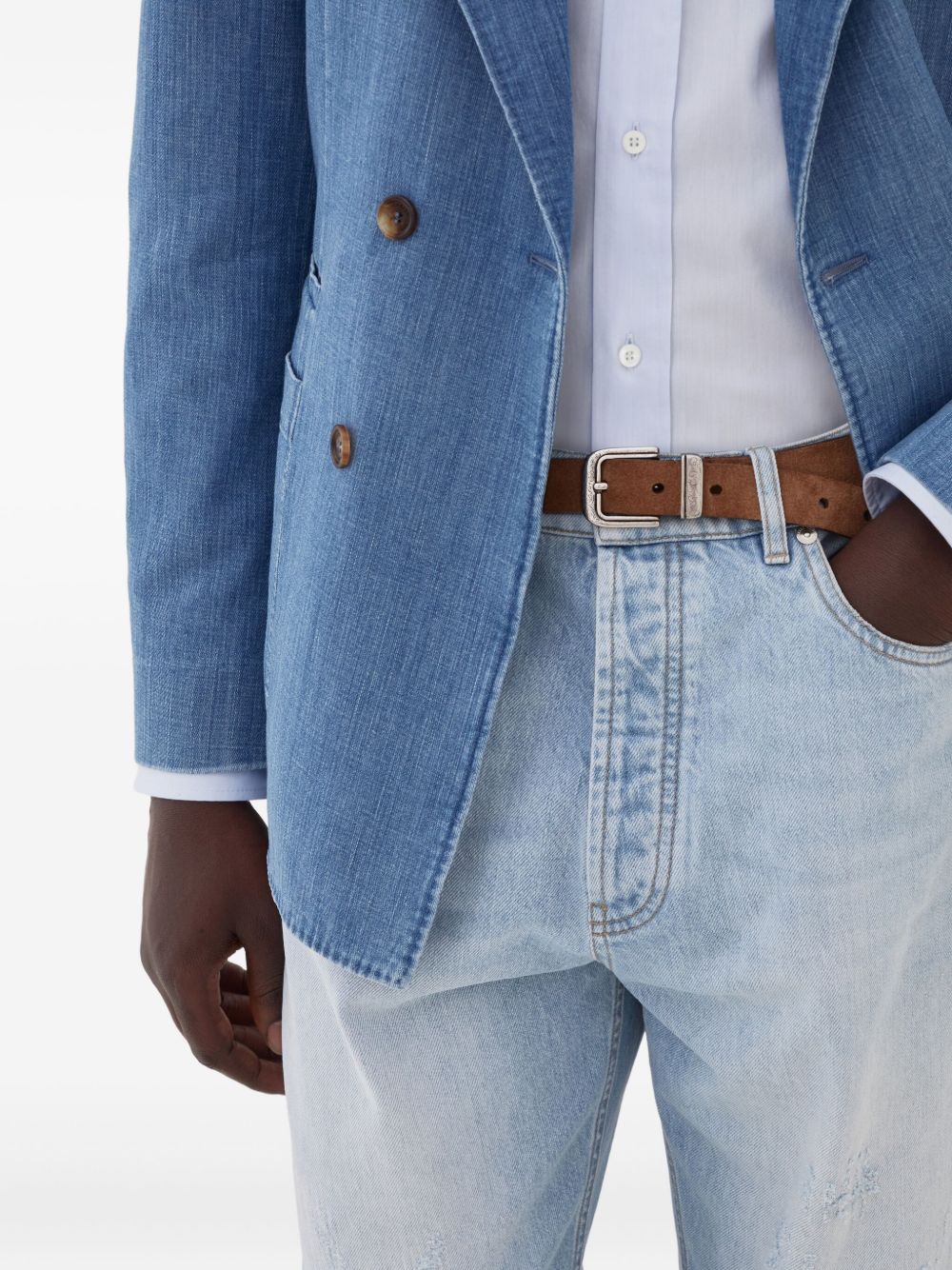 Brunello Cucinelli buckle-fastening leather belt