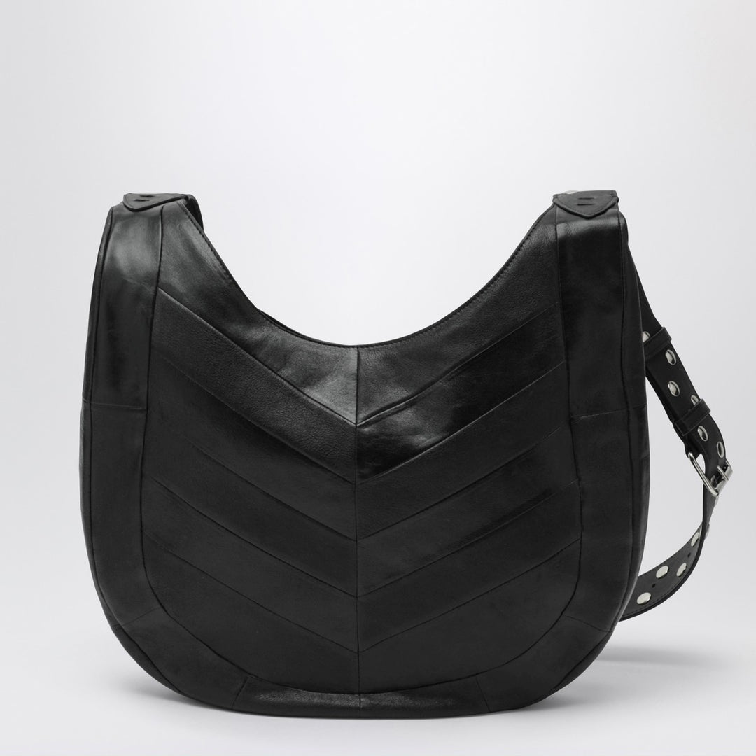 Valentino Garavani Small Hoboho bag in black chevron-pattern nappa