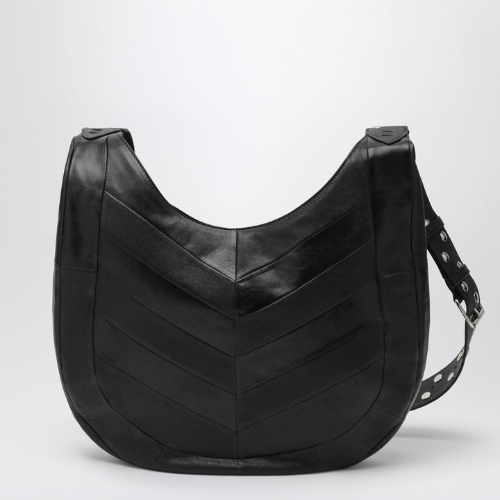 Valentino Garavani Small Hoboho bag in black chevron-pattern nappa
