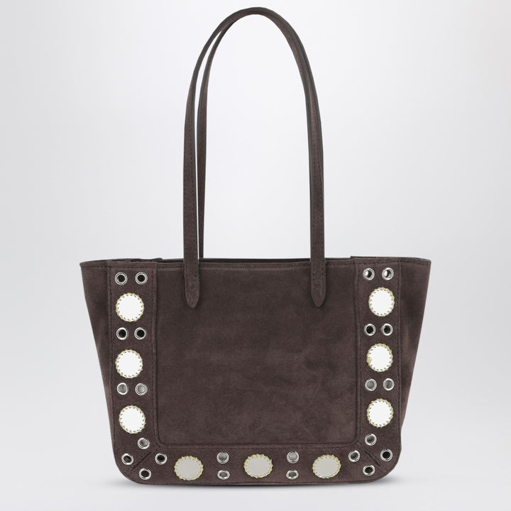 Valentino Garavani Mini tote bag Nellcôte in brown suede leather