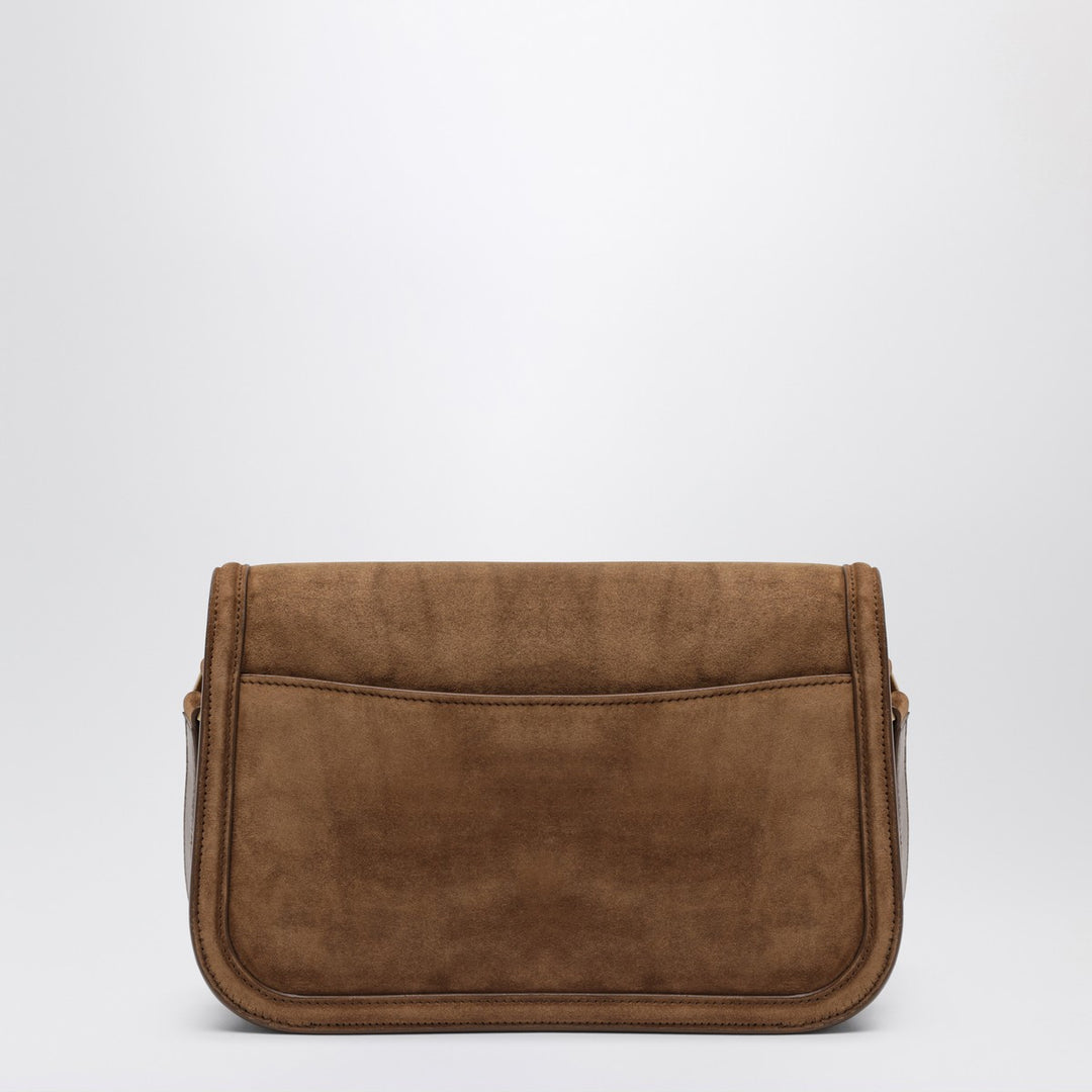 Saint Laurent Borsa Solferino medium in suede Caramel Cognac