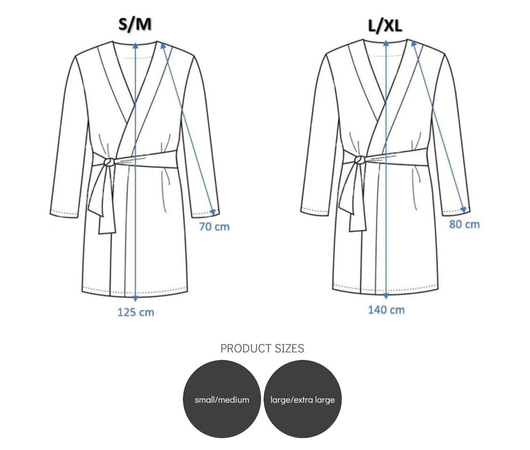 Brogo Bathrobes Brogo Luxe Bathrobe Dove - White Piping Brogo Luxe Bathrobe Dove - White Piping Brand