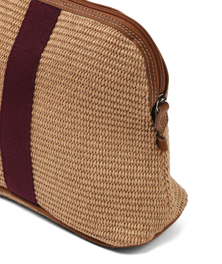 My Style Bags Cosmetic & Toiletry Bags My Style Bags Straw Cosmetic Bag - Large Bordeaux My Style Bags Personalised Straw Cosmetic Bag - Large Bordeaux Brand