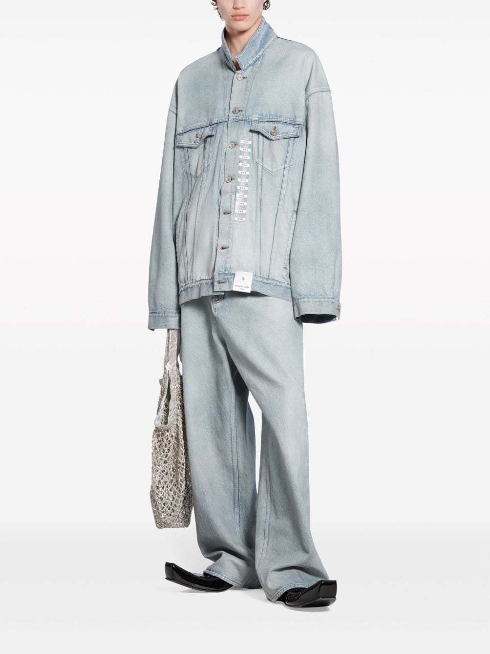 Balenciaga Jackets 1 Balenciaga Denim jacket with flap pockets and drop shoulder Balenciaga Denim jacket with flap pockets and drop shoulder Brand