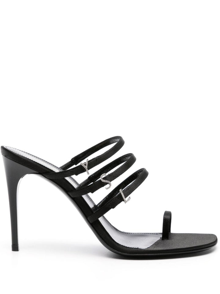 Saint Laurent Sandals Saint Laurent Sandals Black Saint Laurent Elegant Black Sandals at Italian Luxury Group Brand