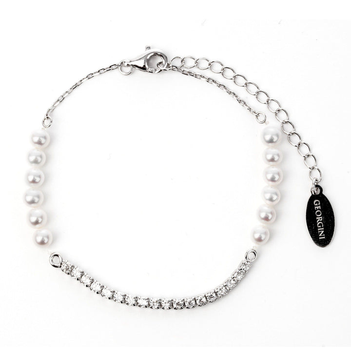 Georgini Bracelet Georgini Oceans Whitehaven Freshwater Pearl Tennis Bracelet 16cm +4cm Brand