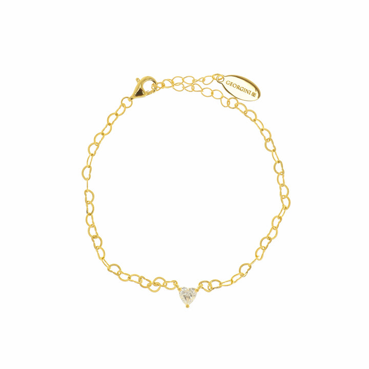 Georgini Bracelet Georgini Sweetheart Heart Chain Bracelet Gold Brand