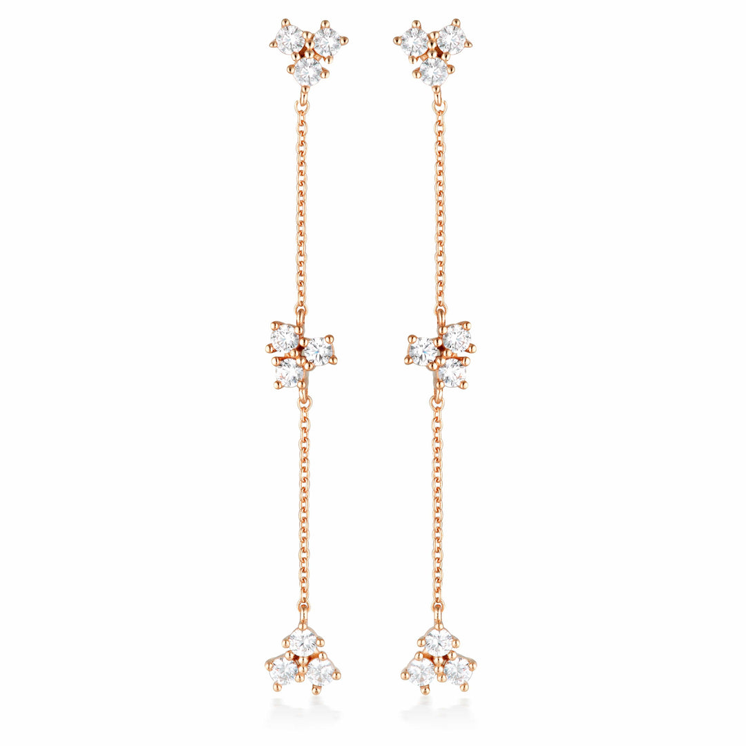 Georgini Earring Georgini The Layered Edit Trois Earrings Rose Gold Brand