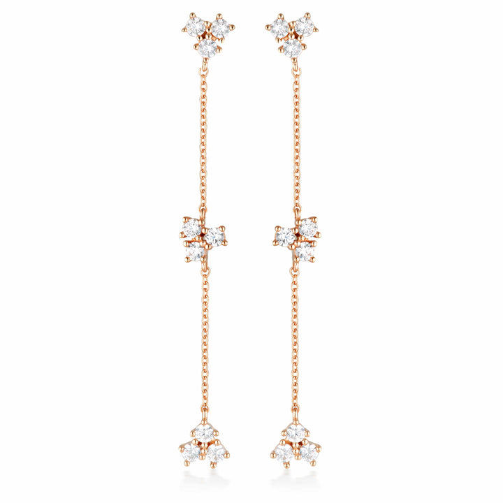 Georgini Earring Georgini The Layered Edit Trois Earrings Rose Gold Brand