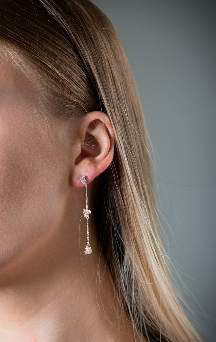 Georgini Earring Georgini The Layered Edit Trois Earrings Rose Gold Brand