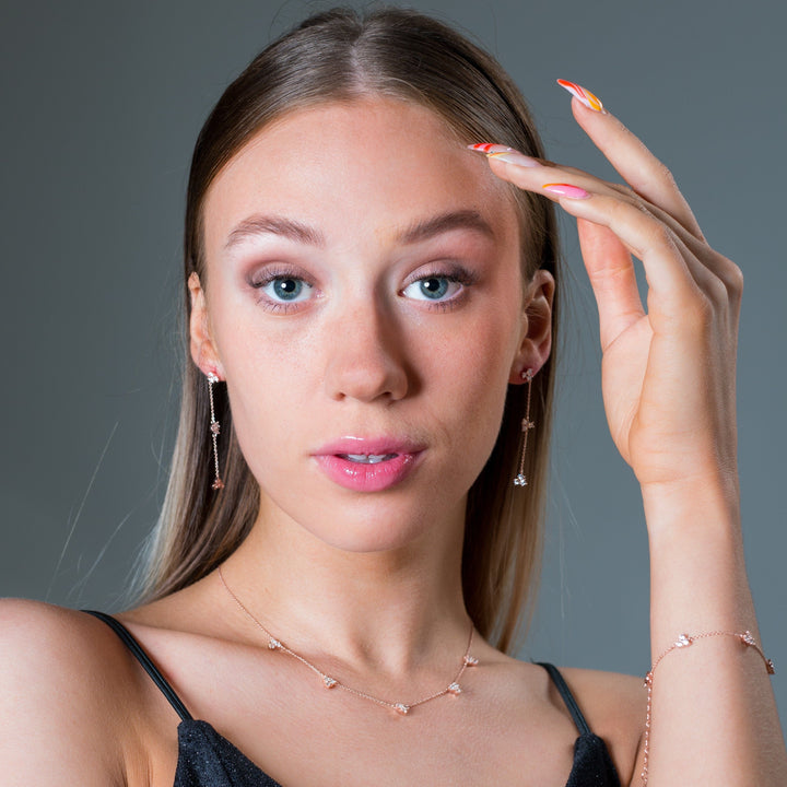 Georgini Earring Georgini The Layered Edit Trois Earrings Rose Gold Brand