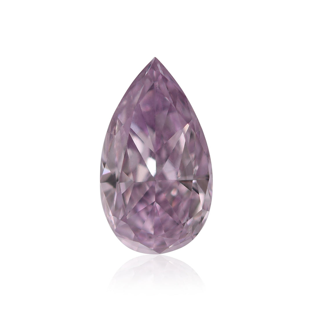 0.39 Carat Fancy Pink Purple Pear Diamond SI1 GIA