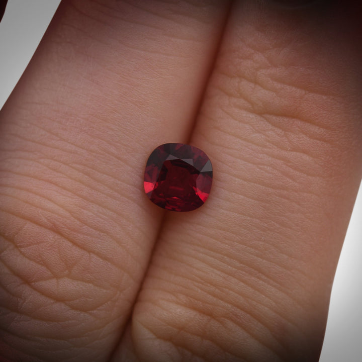 0.85 Carat Red MOZAMBIQUE Cushion Ruby
