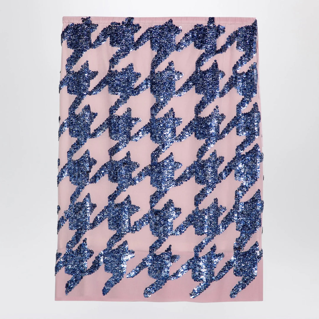 Dries Van Noten - Pink silk sequin skirt