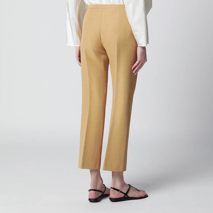 Alberta Ferretti - Beige ankle-length trousers in viscose blend
