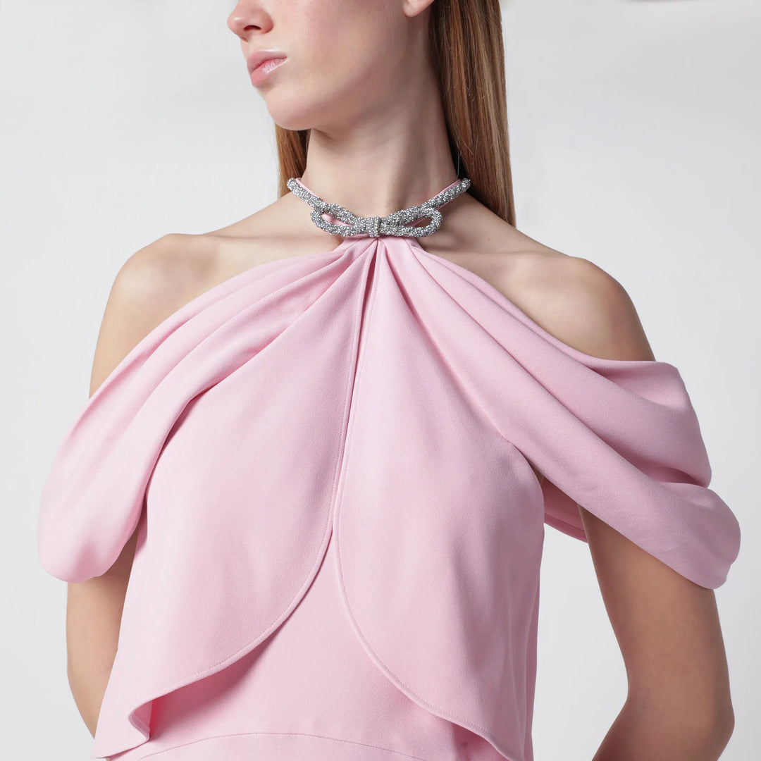 Alberta Ferretti - Long pink off-shoulder dress