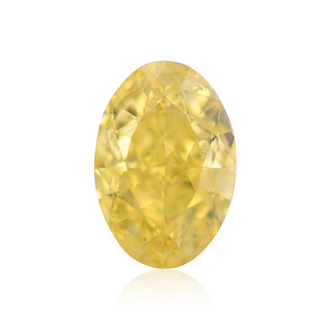 1.01 Carat Fancy Vivid Yellow Oval Diamond SI2 GIA