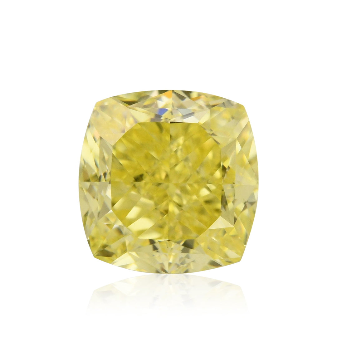 1.09 Carat Fancy Intense Yellow Cushion Diamond VS1 GIA