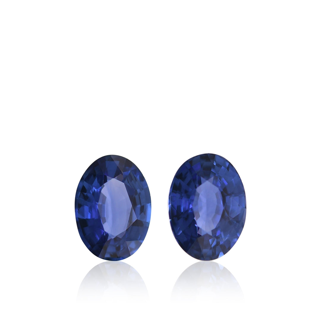 1.75 Carat Blue SRI LANKAN Oval Sapphires Pair