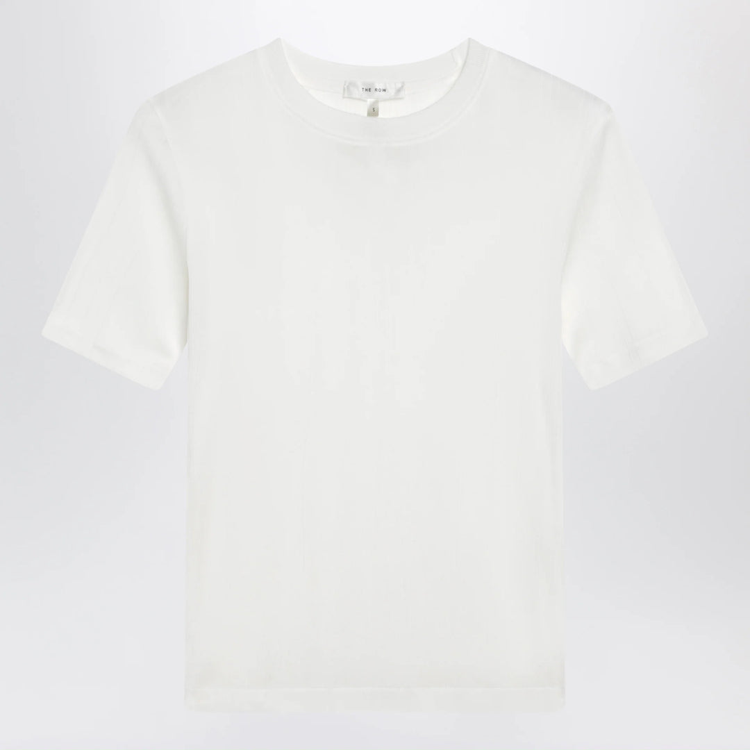 The Row - Etina slim cotton jersey top in ivory