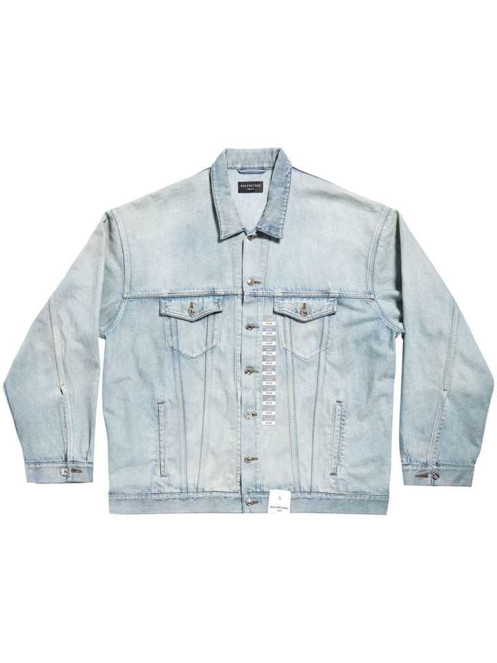 Jackets 1 Balenciaga Denim jacket with flap pockets and drop shoulder Brand