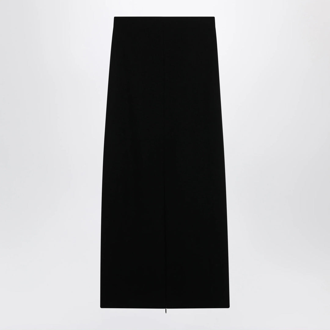 The Row - Iphora high-waisted wool column skirt in black