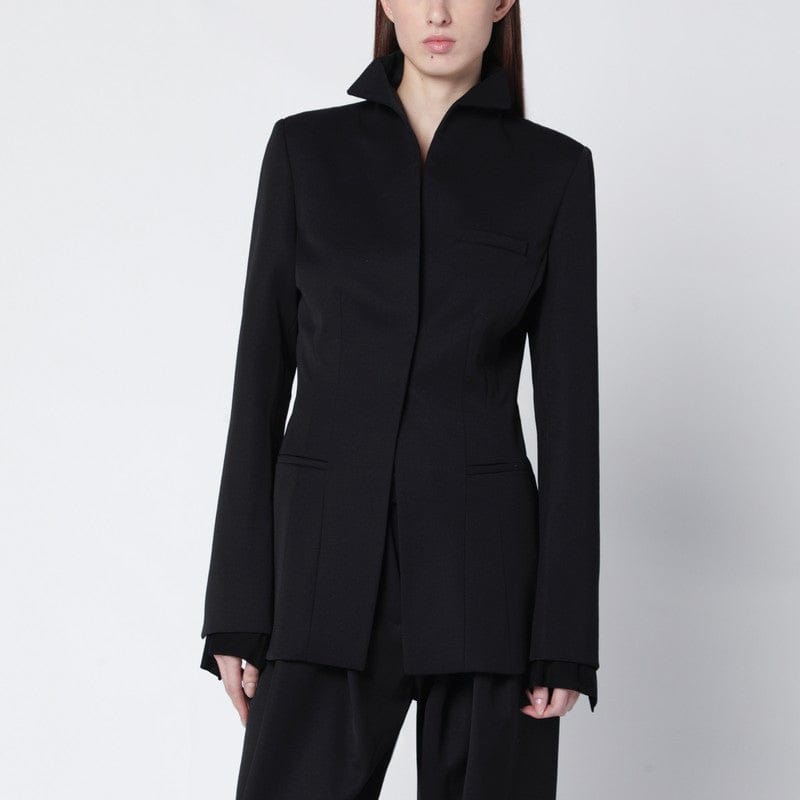 Coats & Jackets Francesco Murano - Black single-breasted wool blazer - 42 IT Brand