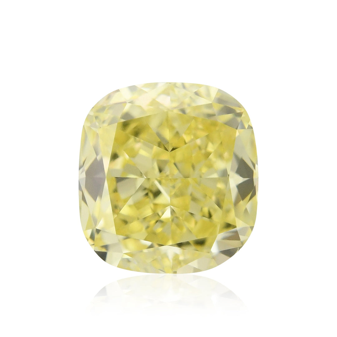 1.18 Carat Fancy Intense Yellow Cushion Diamond VS2 GIA