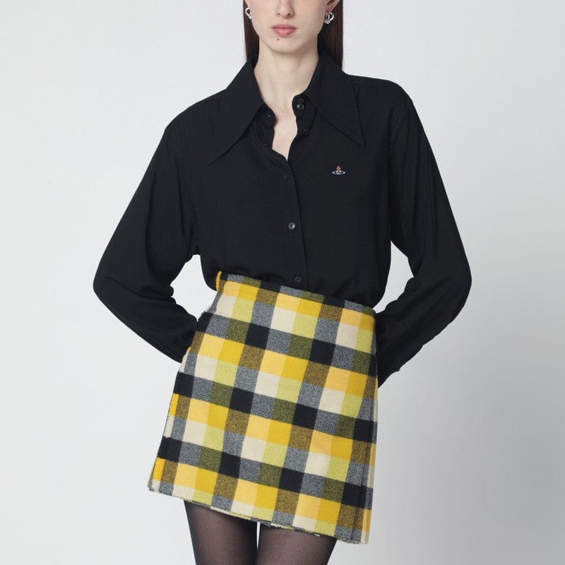 Shirts & Tops Vivienne Westwood - Black shirt with oversized collar - 38 IT Brand