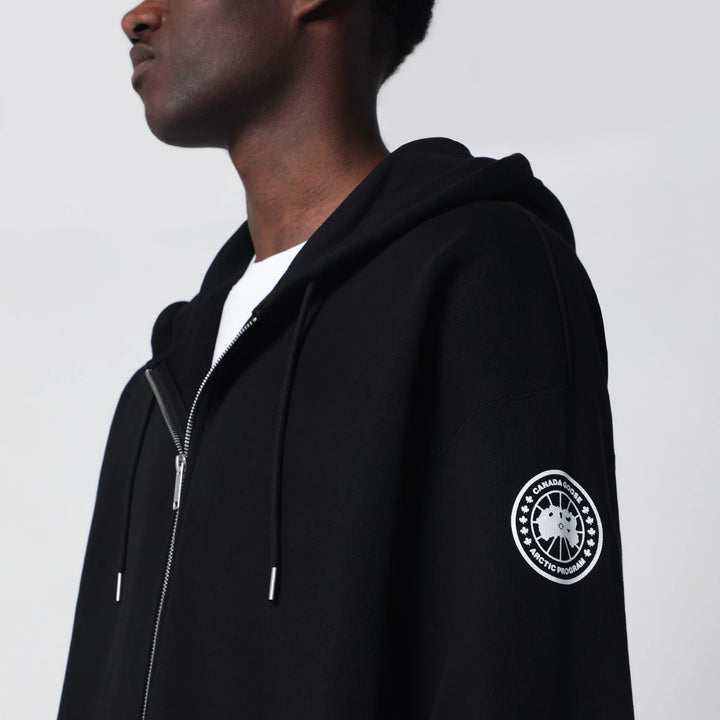 Canada Goose - Black zip-up sweatshirt with logo