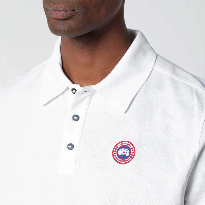 Canada Goose - White polo with patch logo
