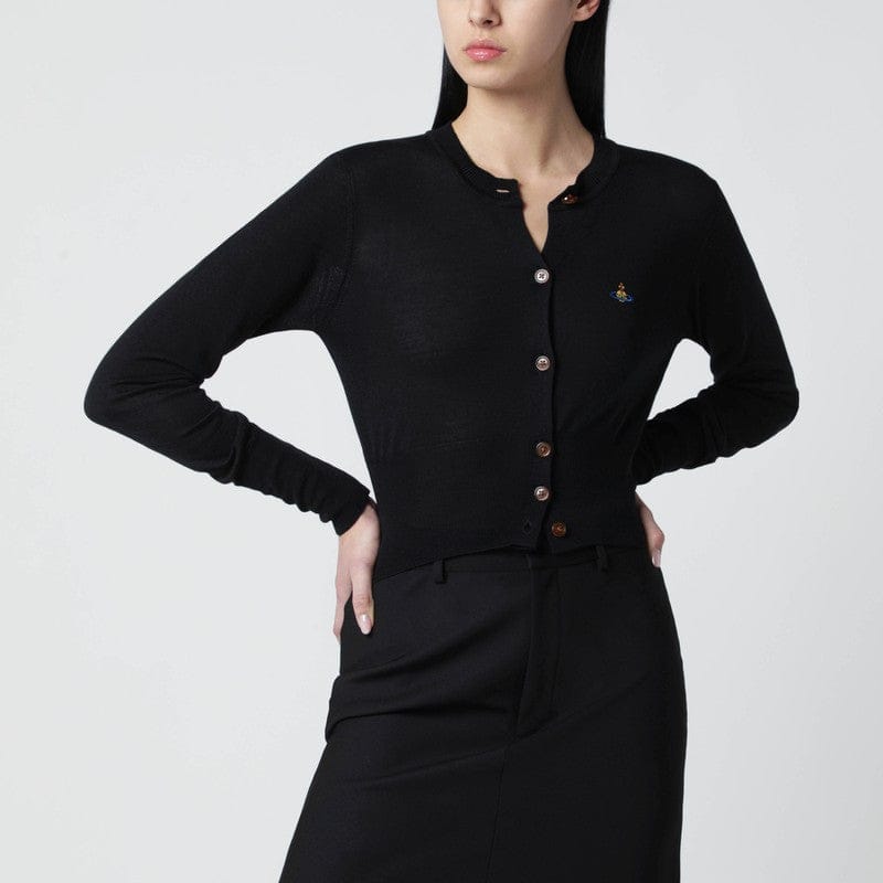Shirts & Tops Vivienne Westwood - Black cropped wool and silk cardigan - L Brand