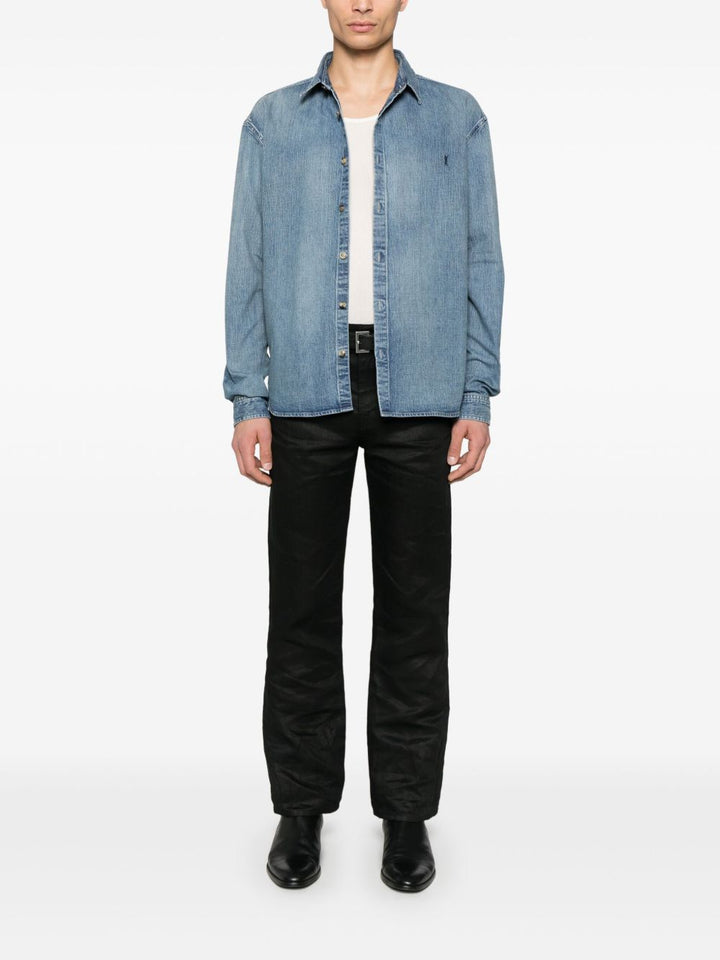 Saint Laurent Shirts Blue Denim