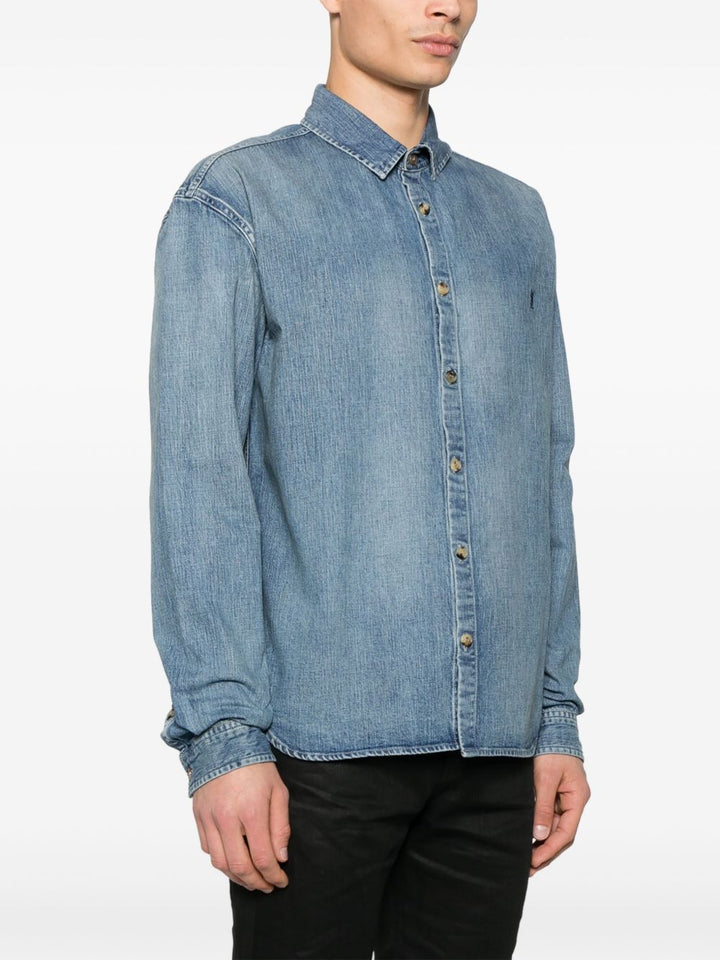 Saint Laurent Shirts Blue Denim