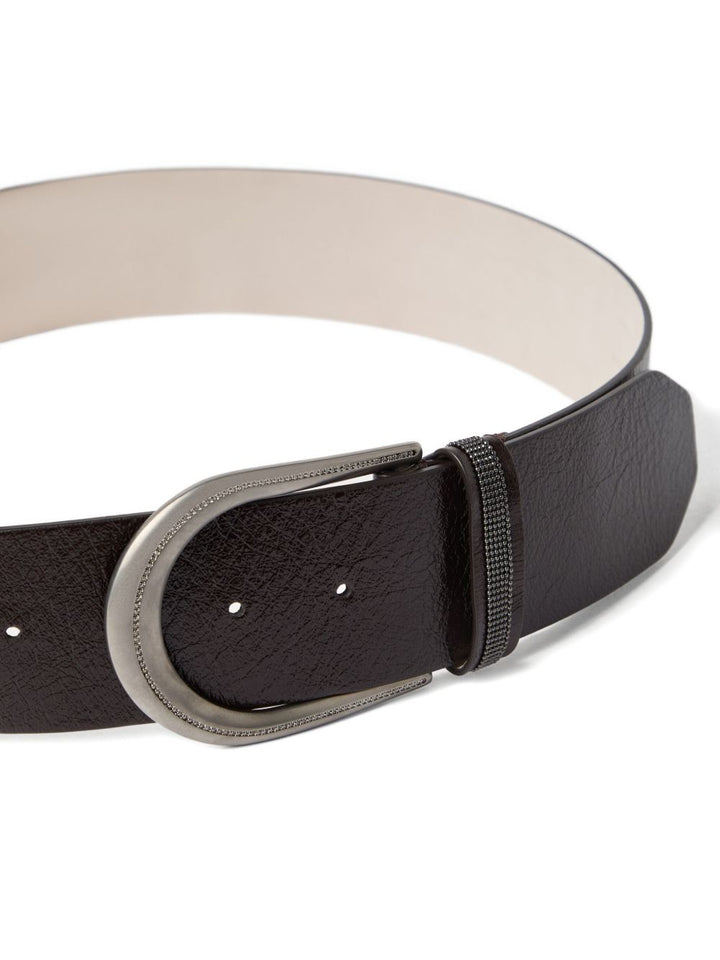 Brunello Cucinelli Glossy calfskin belt