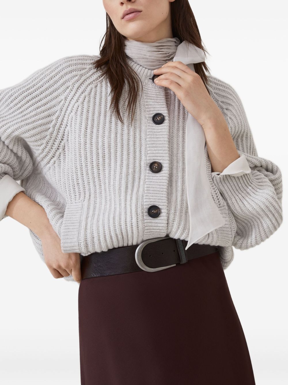 Brunello Cucinelli Glossy calfskin belt