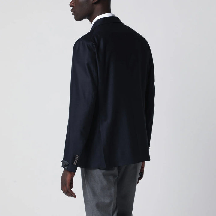 Tagliatore - Blue wool double-breasted jacket