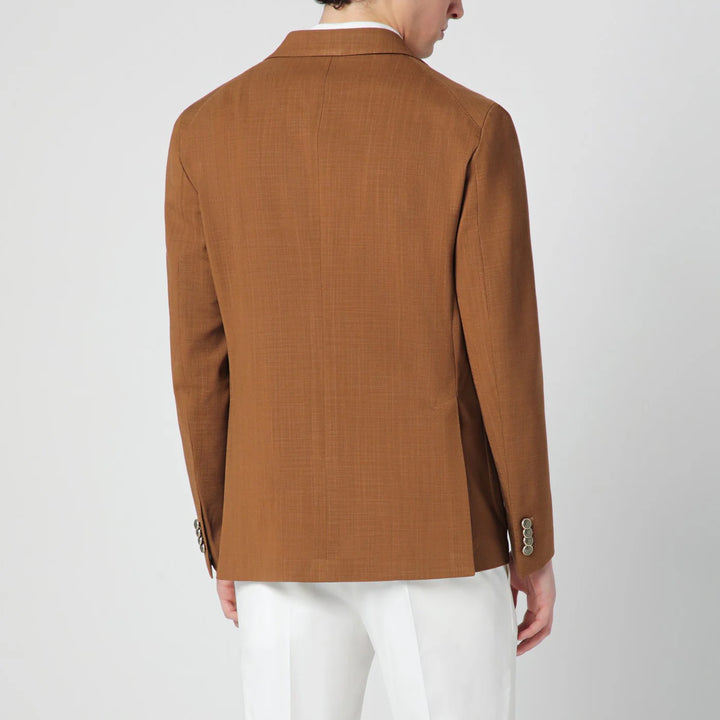 Tagliatore - Caramel double-breasted wool jacket