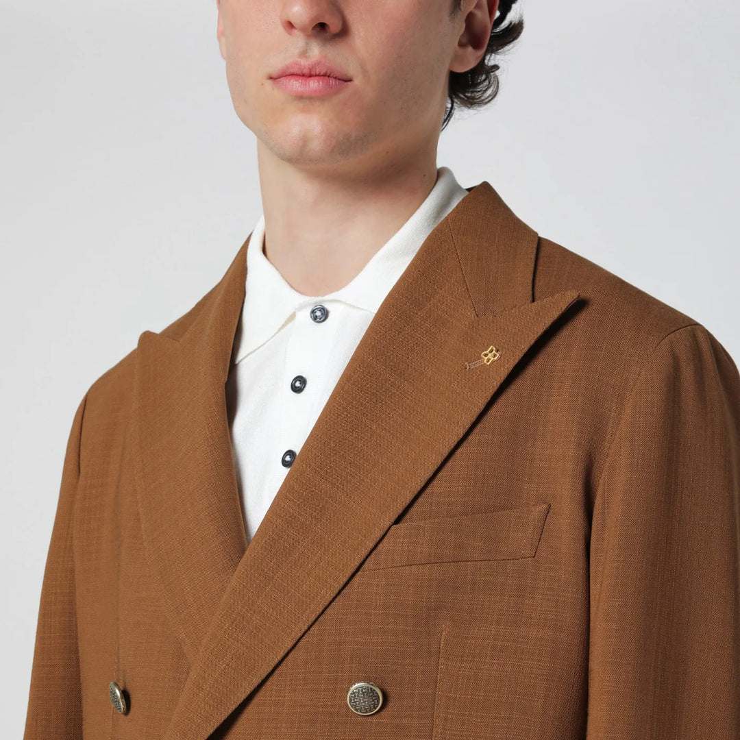 Tagliatore - Caramel double-breasted wool jacket