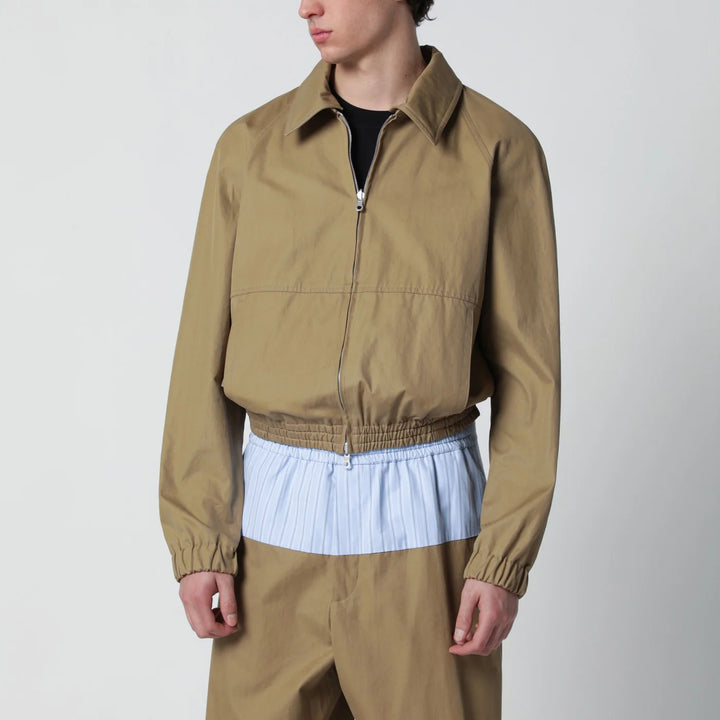 Dries Van Noten - Beige cotton-blend zip-up jacket