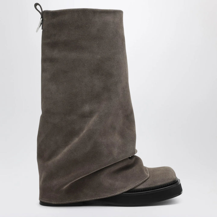 The Attico - Robin taupe suede Combat boots