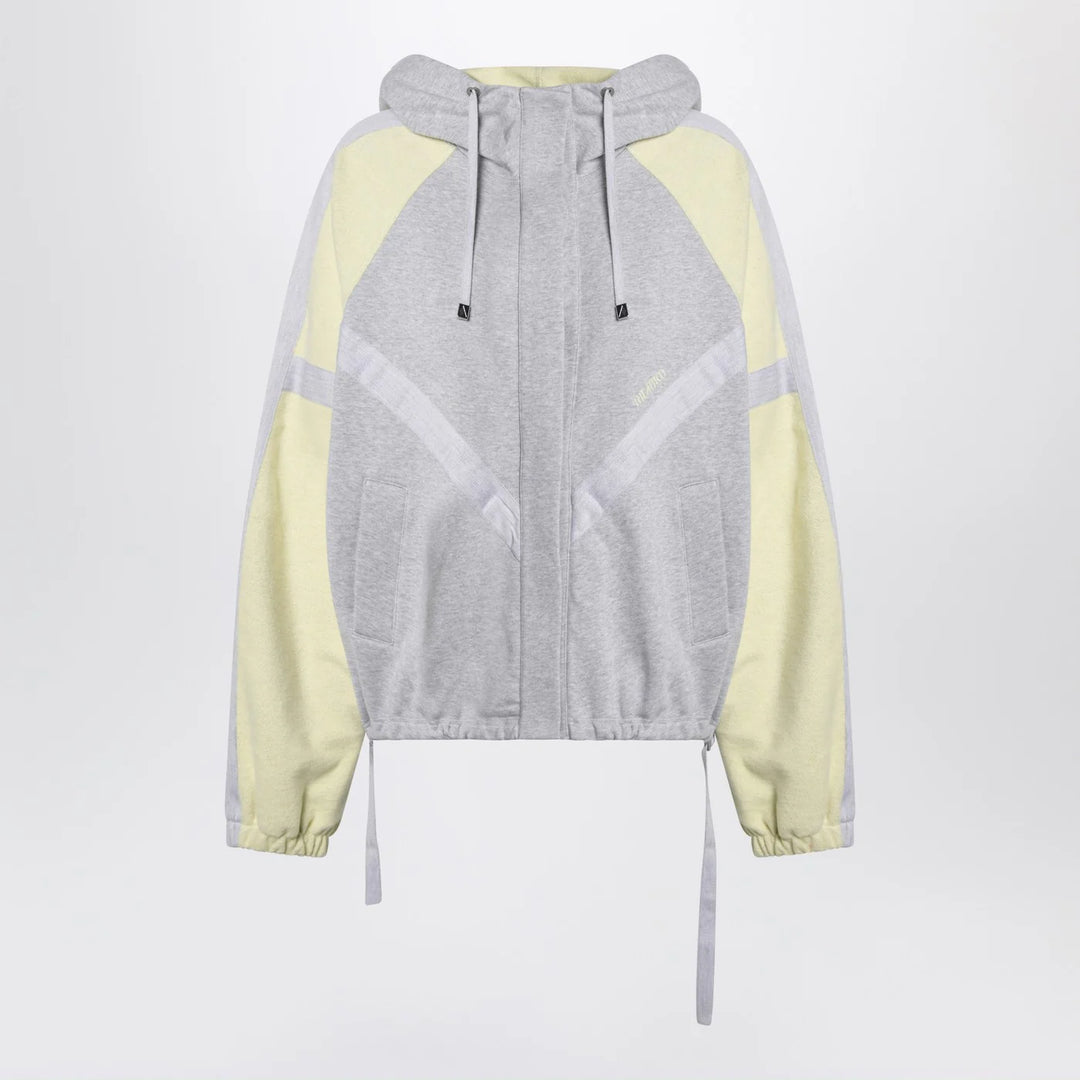 The Attico - Grey/light yellow bomber sweatshirt