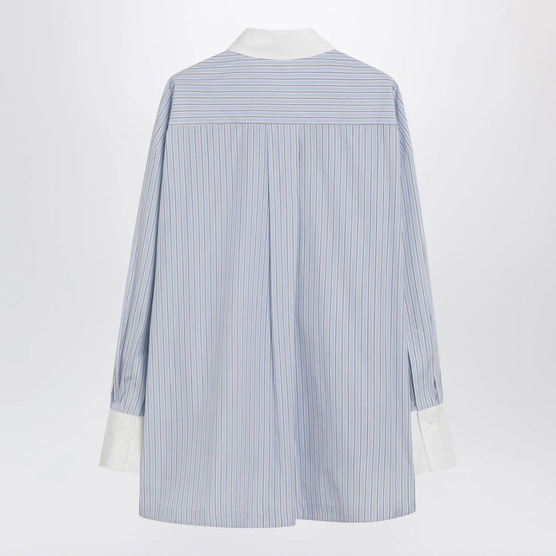 The Attico - Light blue/white striped shirt
