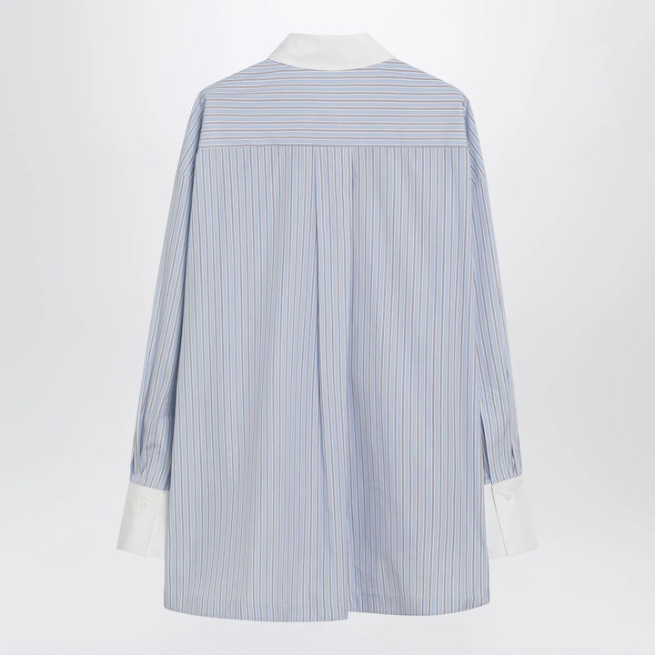 The Attico - Light blue/white striped shirt
