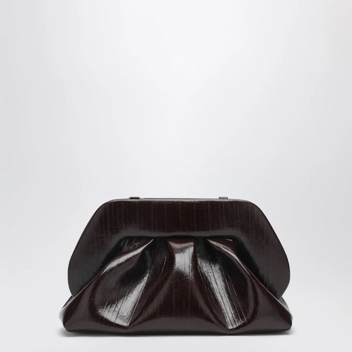 THEMOIRè - Tia clutch in chocolate brown