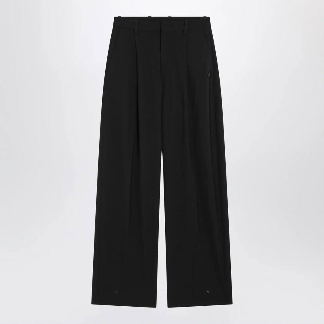 Moncler X Edward Enninful - Black wool-blend trousers