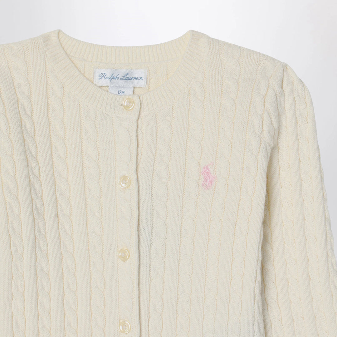 Polo Ralph Lauren - White cable knit cotton cardigan