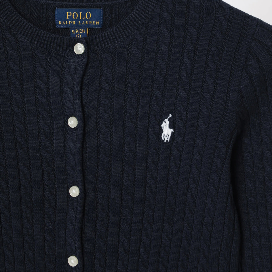 Polo Ralph Lauren - Navy blue fine cable-knit cotton cardigan