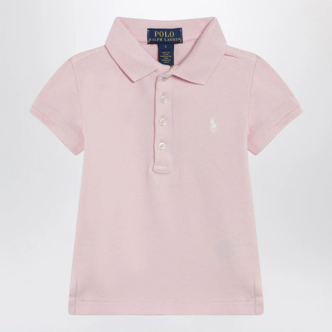 Polo Ralph Lauren - Pink cotton polo shirt with embroidered logo