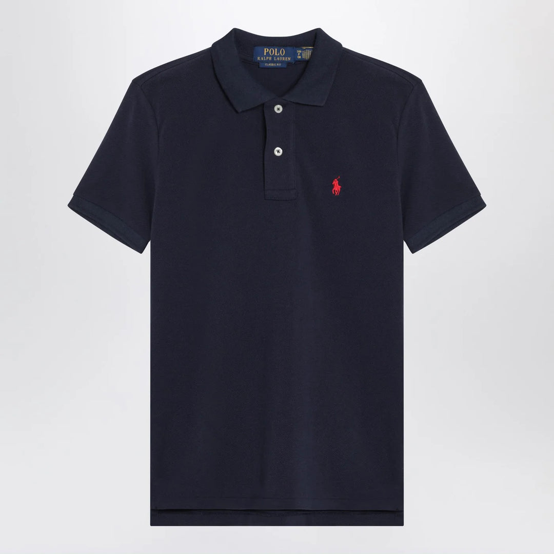 Polo Ralph Lauren - Navy blue cotton polo shirt with embroidered logo